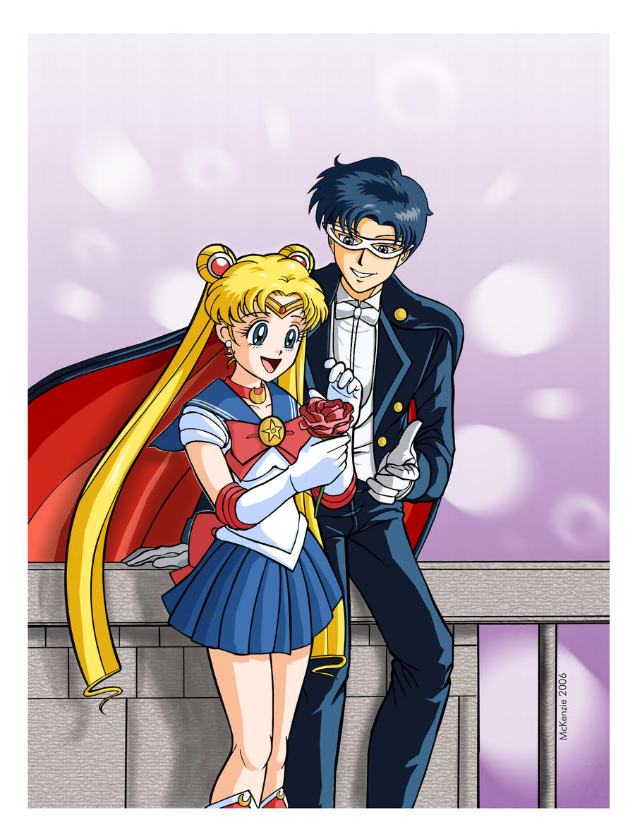 Sailor Moon and Tuxedo Mask