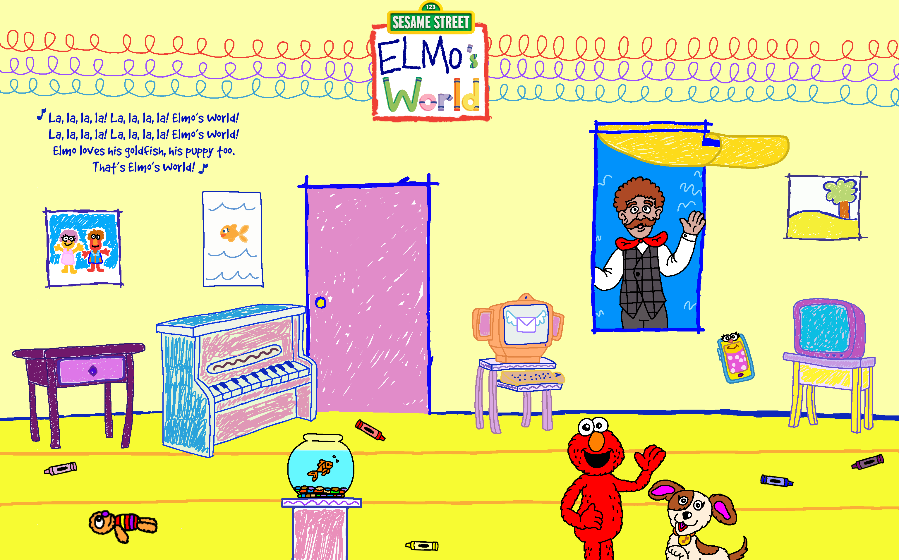 Elmo World Rabbits Computer Welcome to Elmo's World by ZW333 on DeviantArt