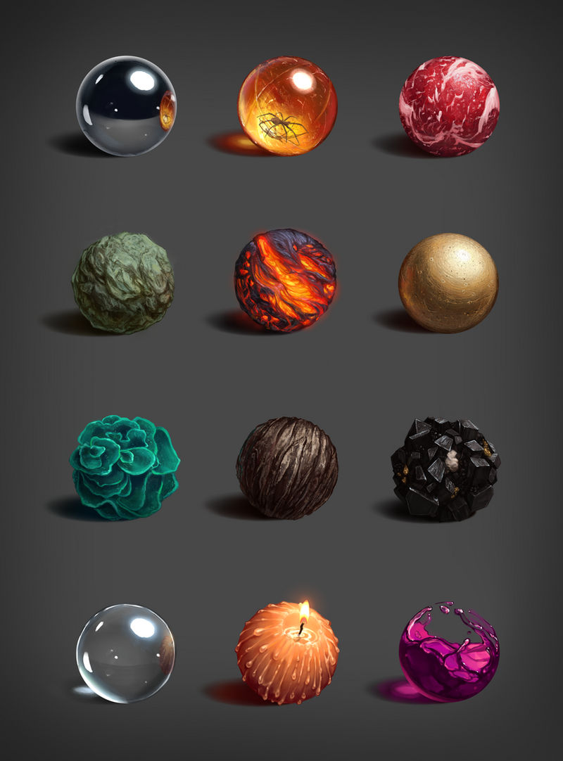 Sphere Material Design Material spheres by Aszith on DeviantArt