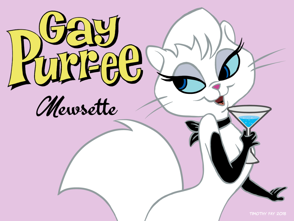 Gay Purr-ee Art Cards 1/3: Mewsette by Tim-Kangaroo