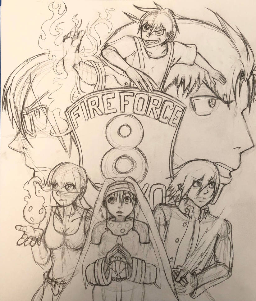 Fire Force Sketch 1 by Spontalentree on DeviantArt