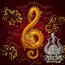 Gold Treble Clef Dragon