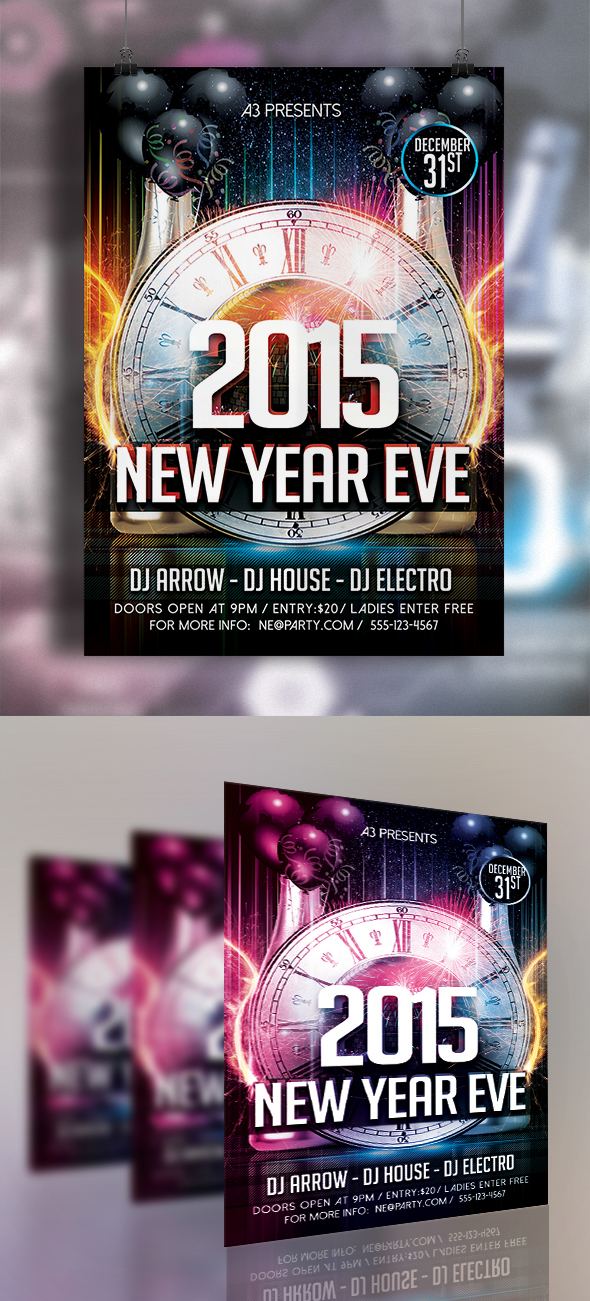 New Years Eve Flyer Template 3