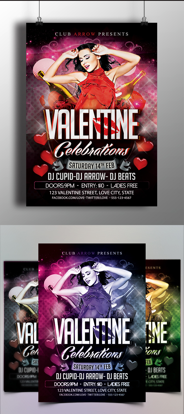 Valentine's Celebration Flyer Template