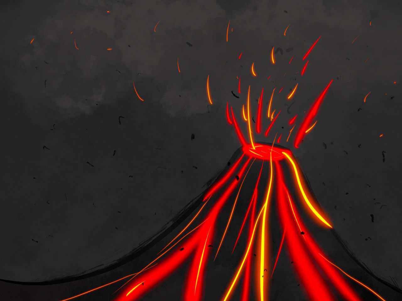 Volcano Deviantart Volcano by GlowStreak123 on DeviantArt