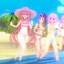 Beach (Neptunia x Yuru Camp)