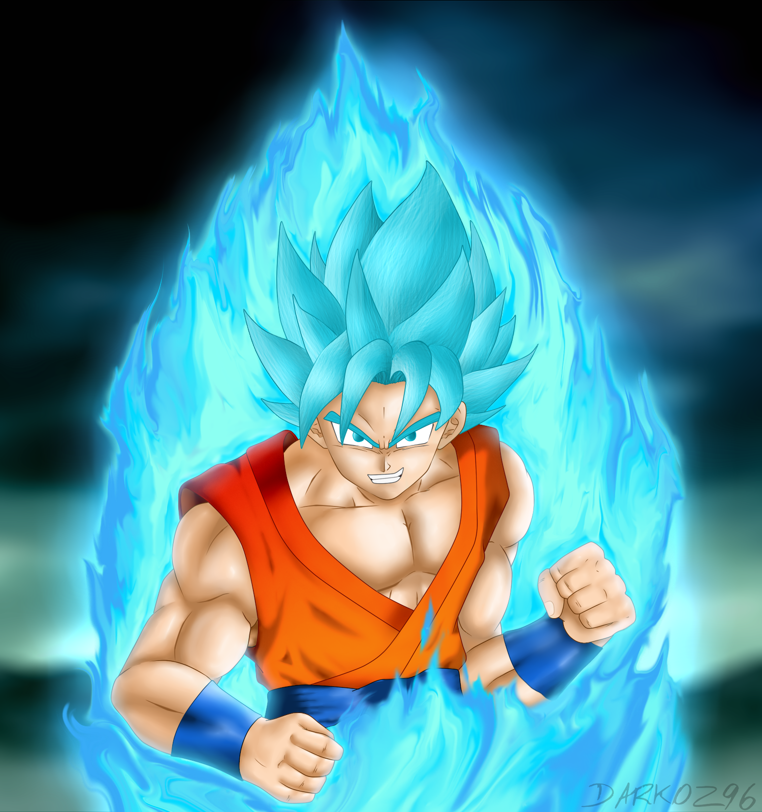 Goku - SSJ God Blue by Darkoz96 on DeviantArt Goku - SSJ God Blue by Darkoz96 on DeviantArt