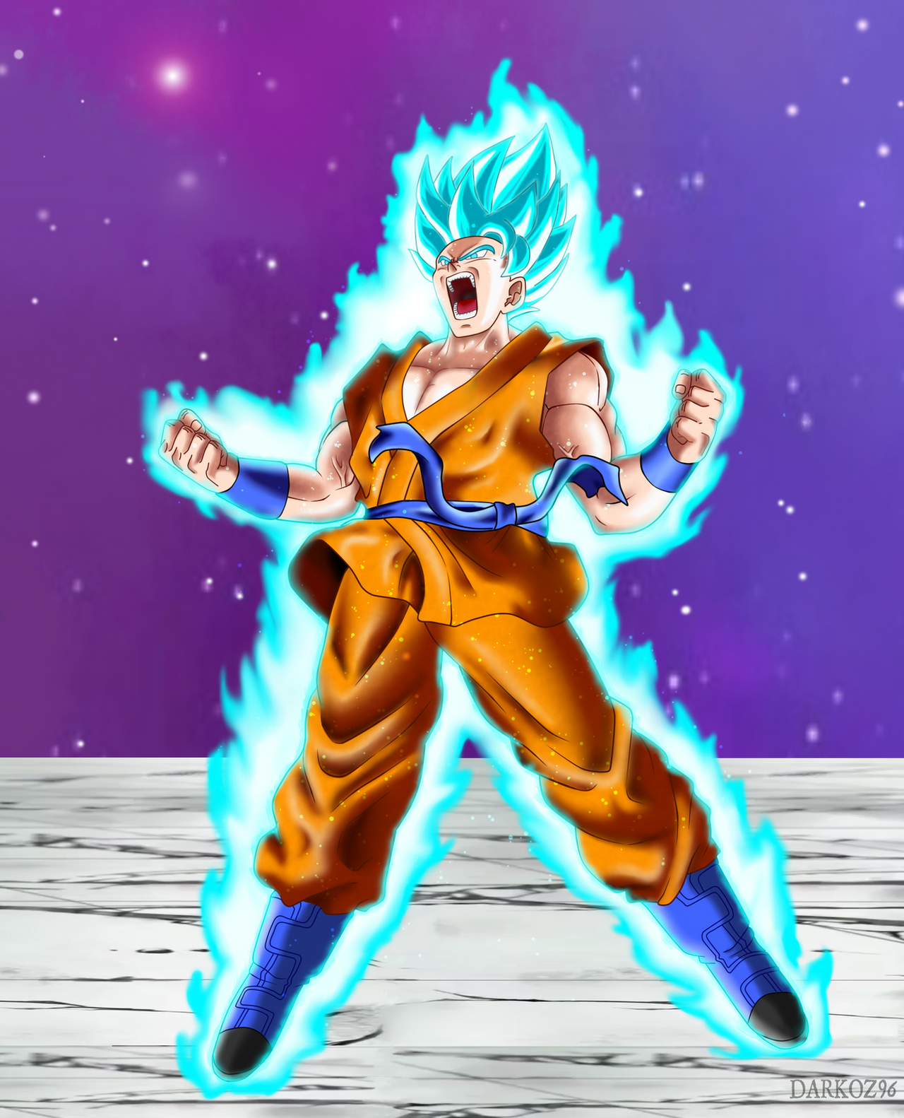 Goku super saiyan blue by BardockSonic on DeviantArt