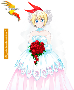Nisekoi- chitoge wedding dress render 2