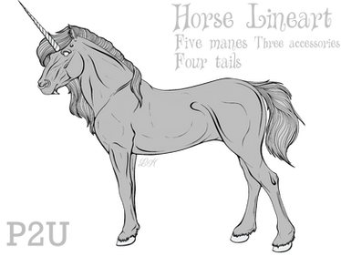 P2U Horse Lineart