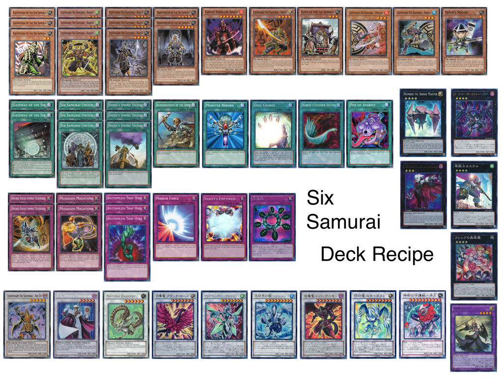 Six Samurai Deck Recipe (OCG) by Lexalihu on DeviantArt Six Samurai Deck Recipe (OCG) by Lexalihu on DeviantArt