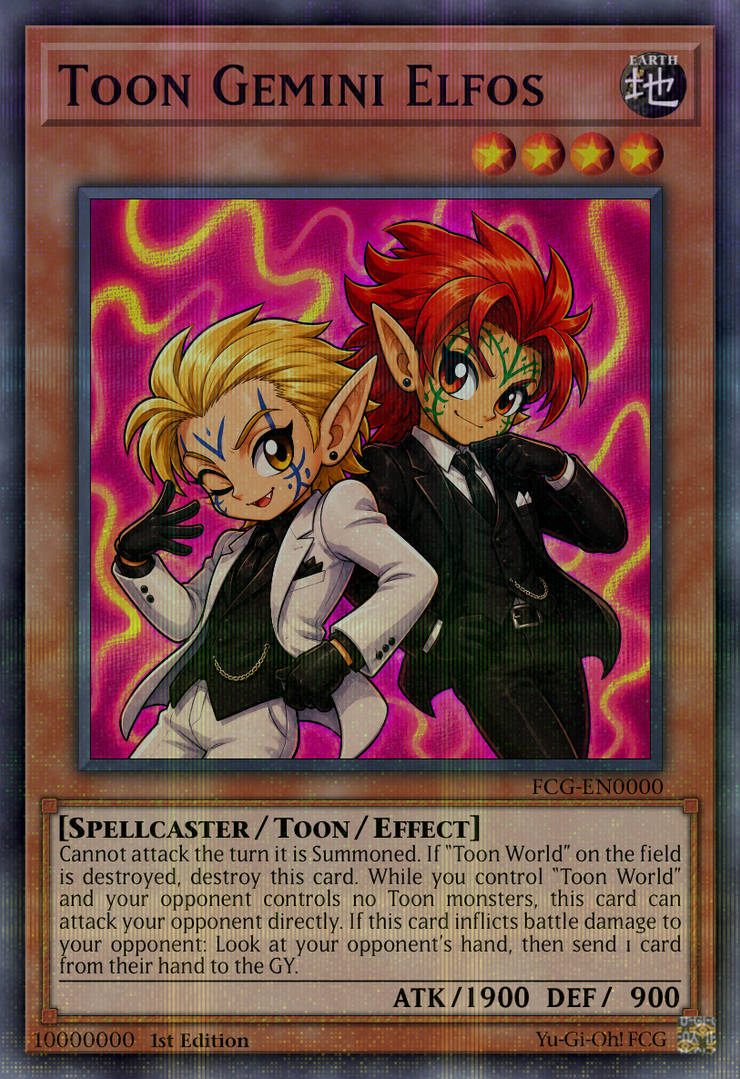 yugioh card gemini elf Yu-gi-oh! SD6-FR004 1st If Toon World is on your side of the field and your opponent does not control a toon monster cardcluster