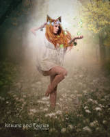 Kitsune and Fairies by MelFeanen