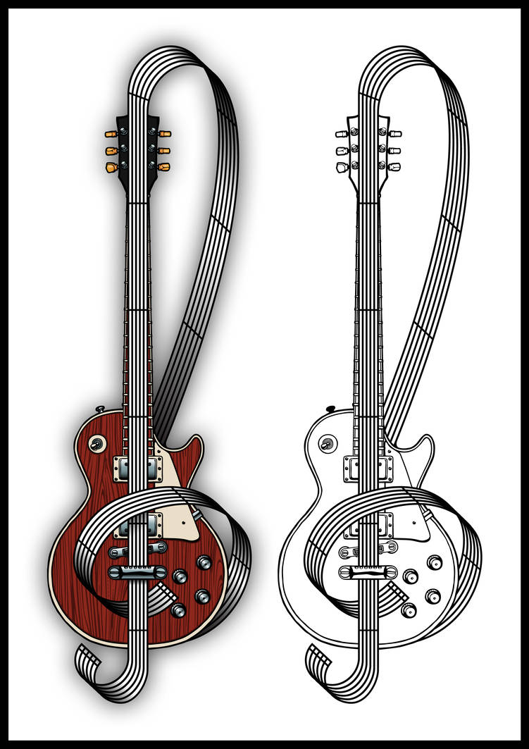 Gibson Les Paul (tattoo design) by Poietix on DeviantArt