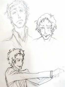 Analog sketchbook Adachi dump.