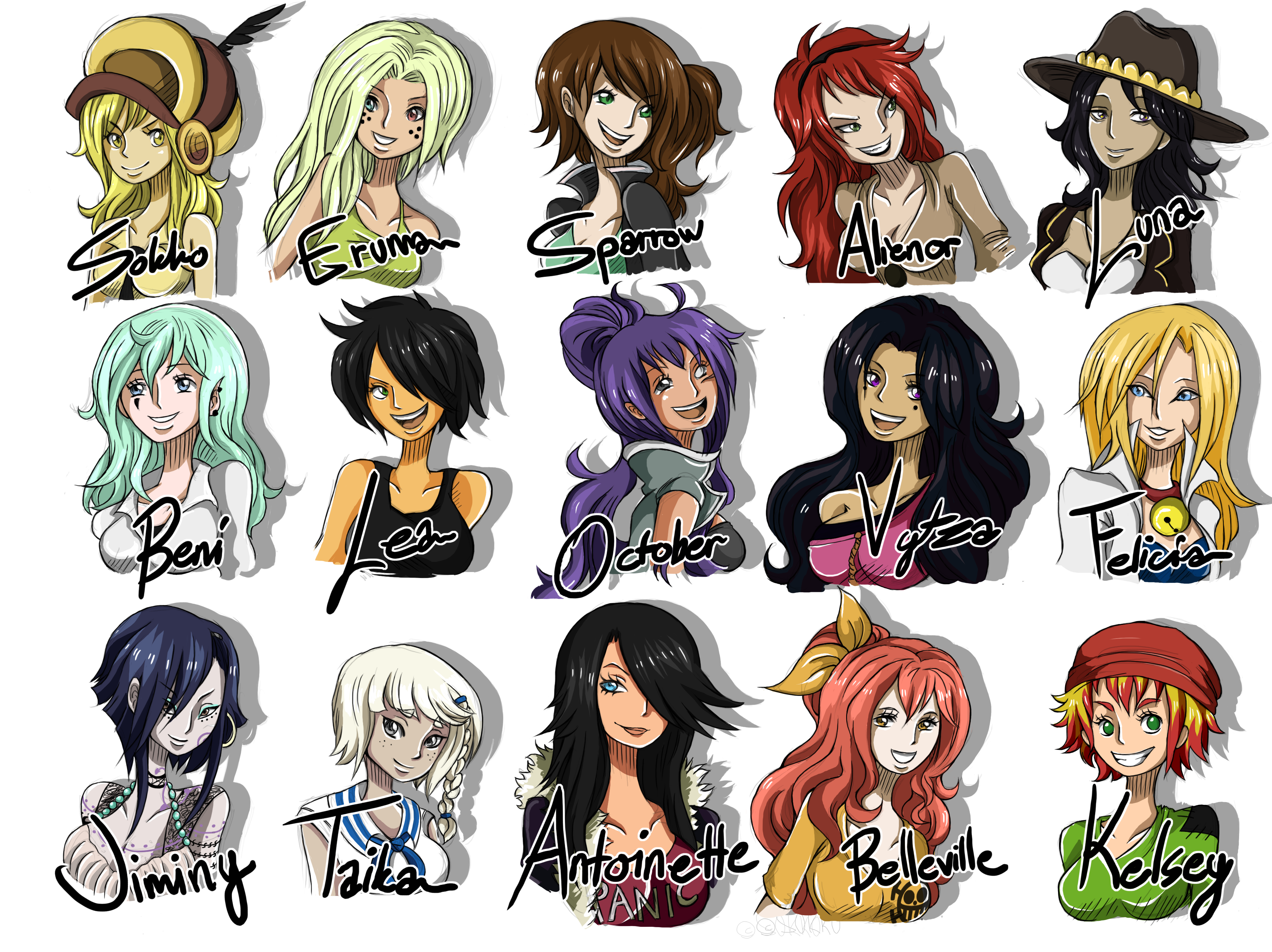 My fav OP OCs Collection 2 (My firsth year on DA)