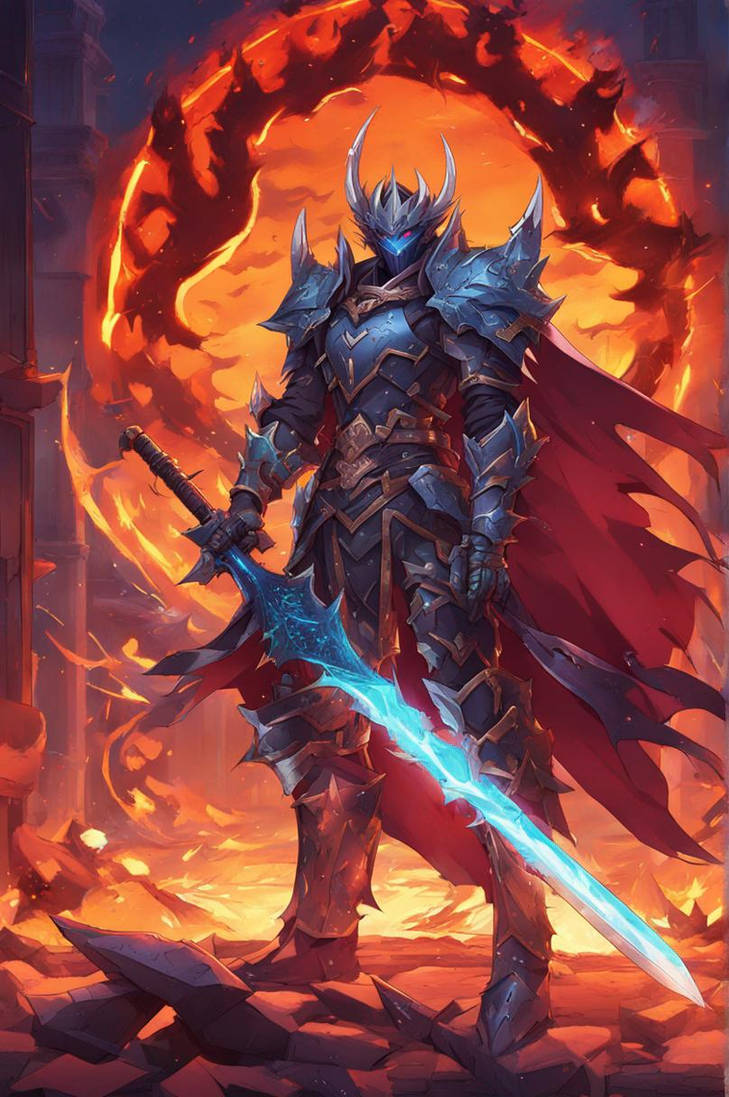 Demotic Knight A Death Knight Welding A Demonic Sword by maraik on DeviantArt