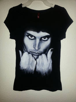 Freddie Mercury painted on T-Shirt