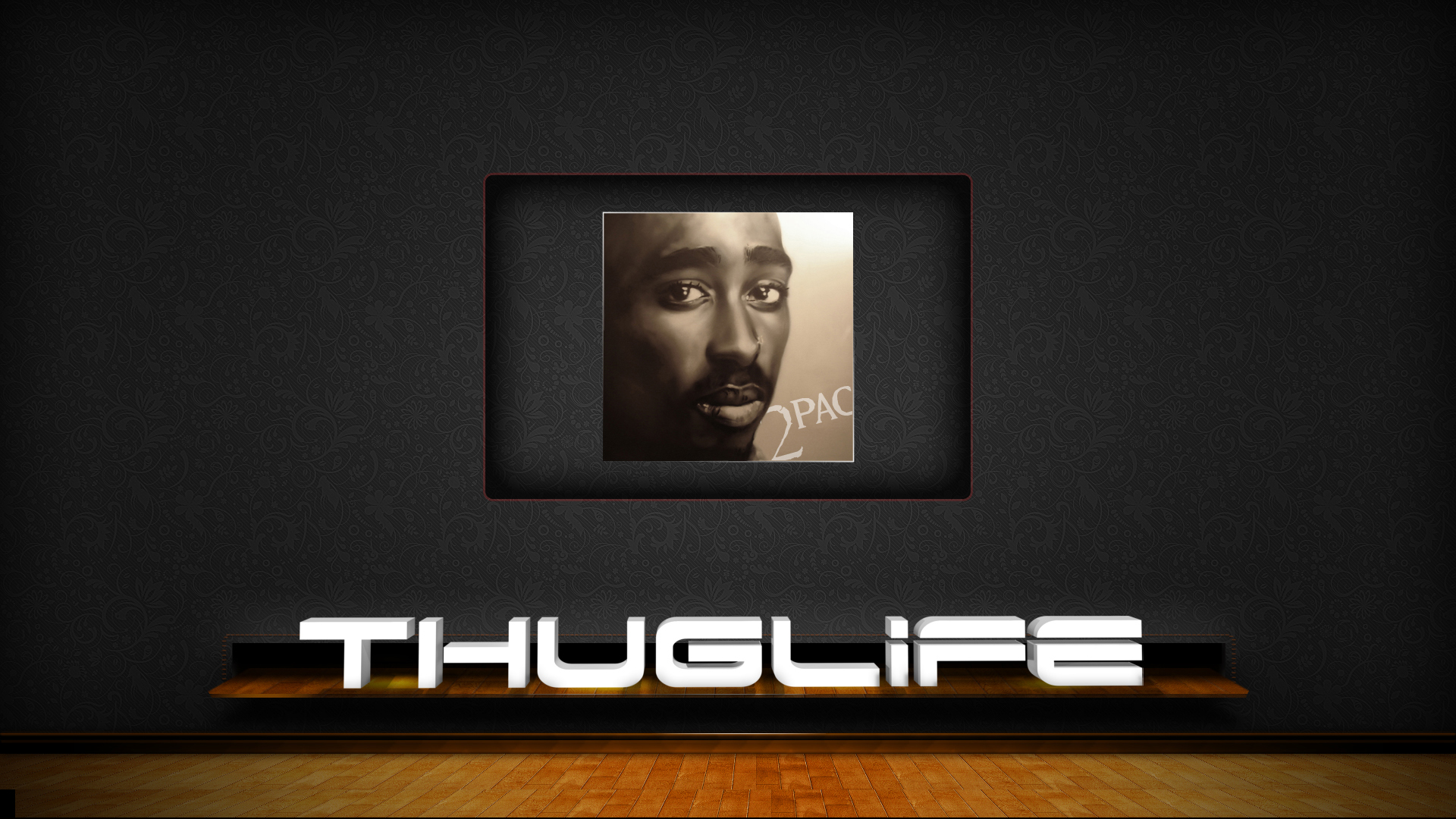 2pac Painting and Thug Life