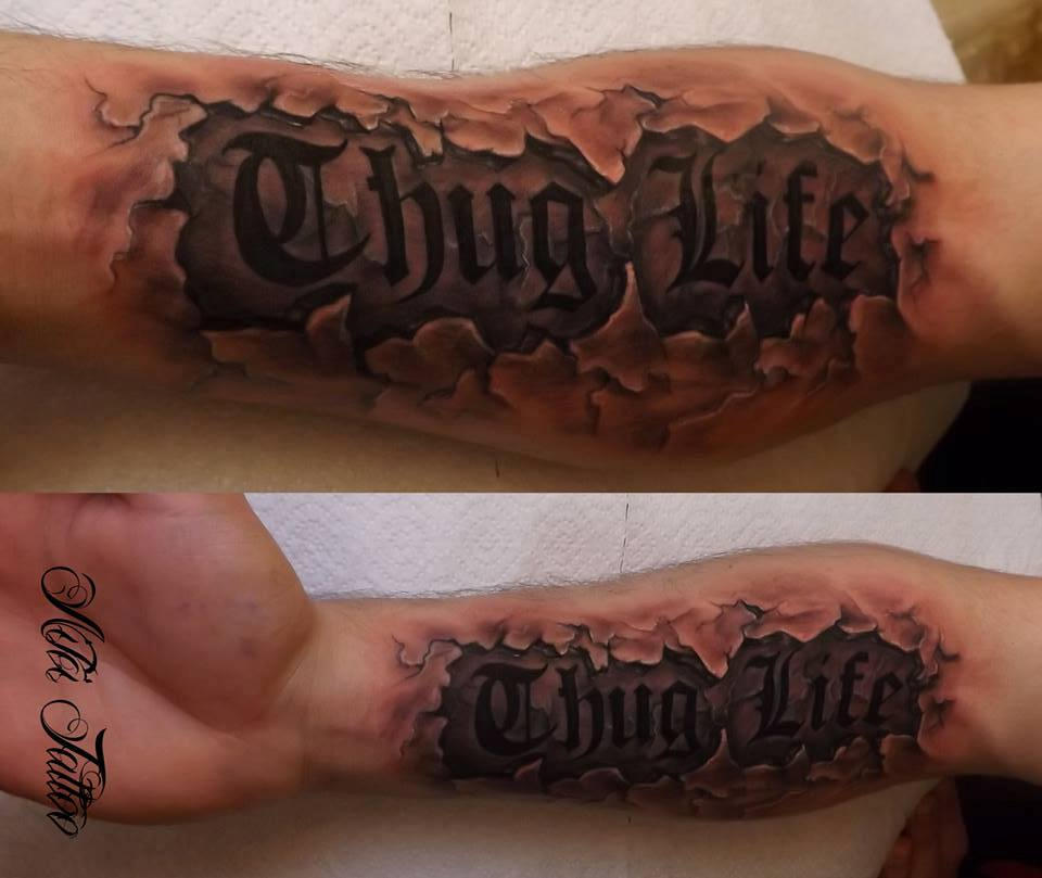 Thug Life tattoo by curtisblade on DeviantArt