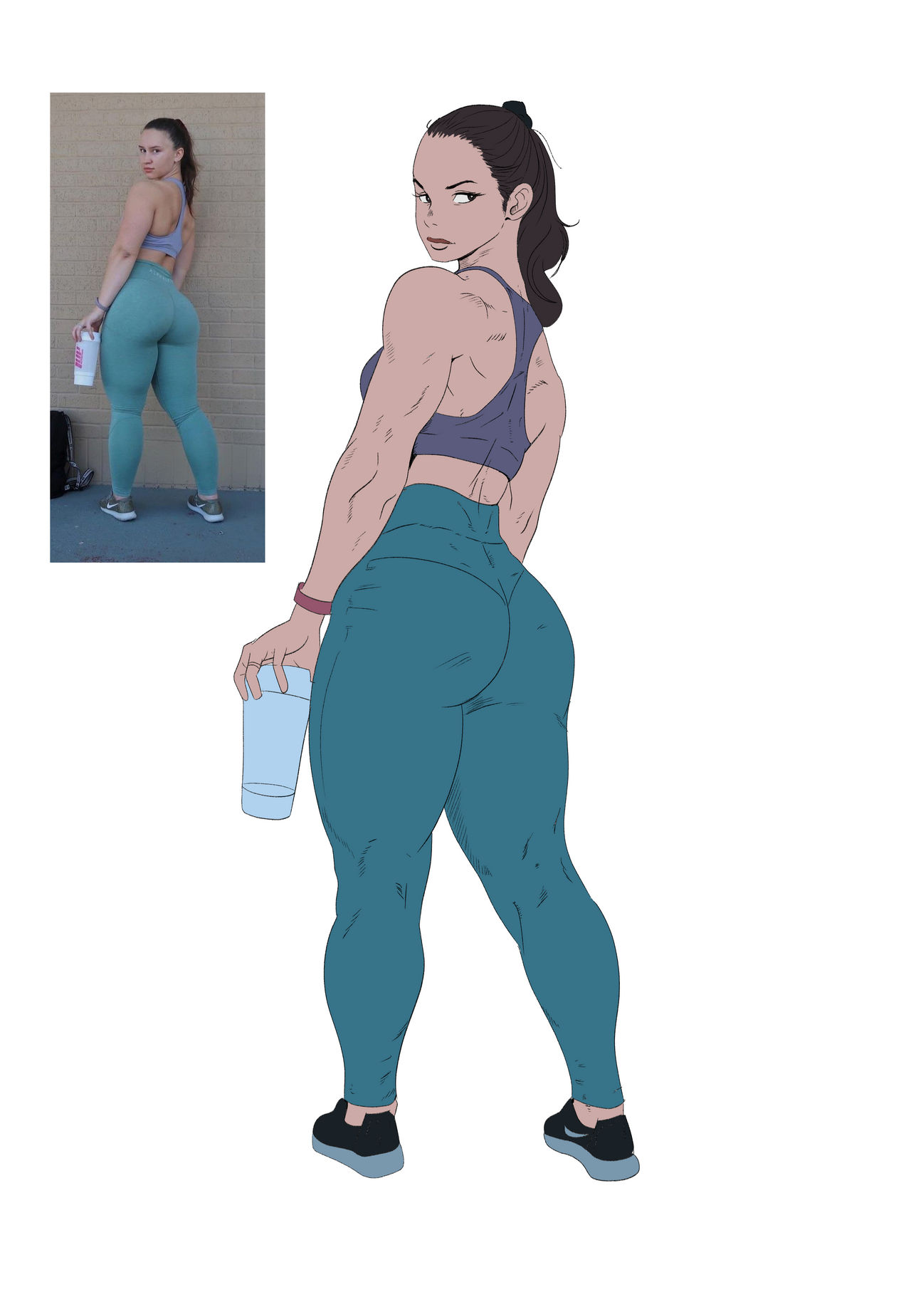 gym chick reference by cvsnb on DeviantArt