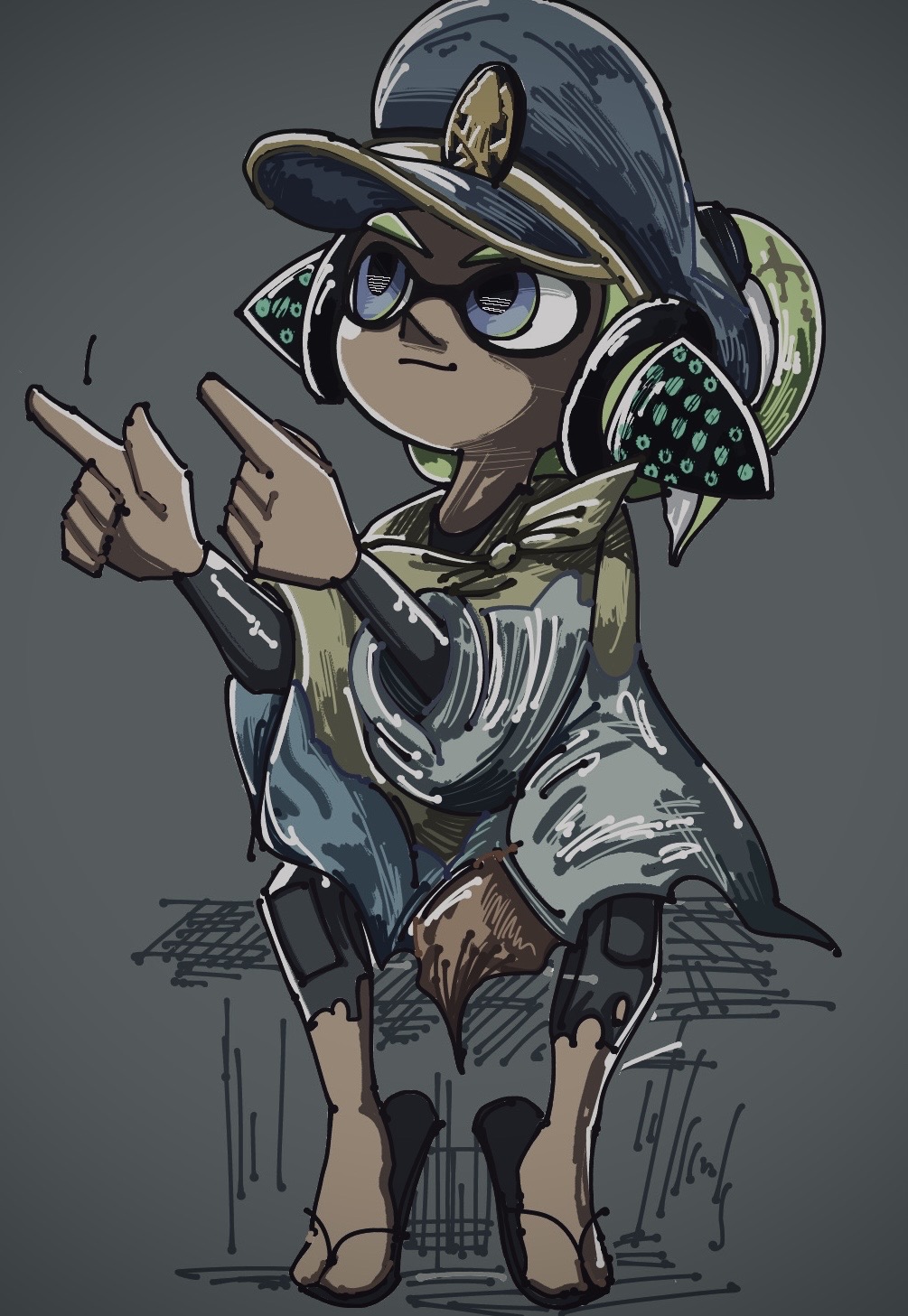 Splatoon Sguid New Squid Beak Splatoon Captain by NOFISHI on DeviantArt