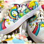 Rainbow Space Bunny Shoes