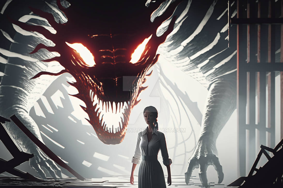 Scary... dragon? by VolkoHvat on DeviantArt