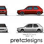 VW Golf Mk1 Pixelcar