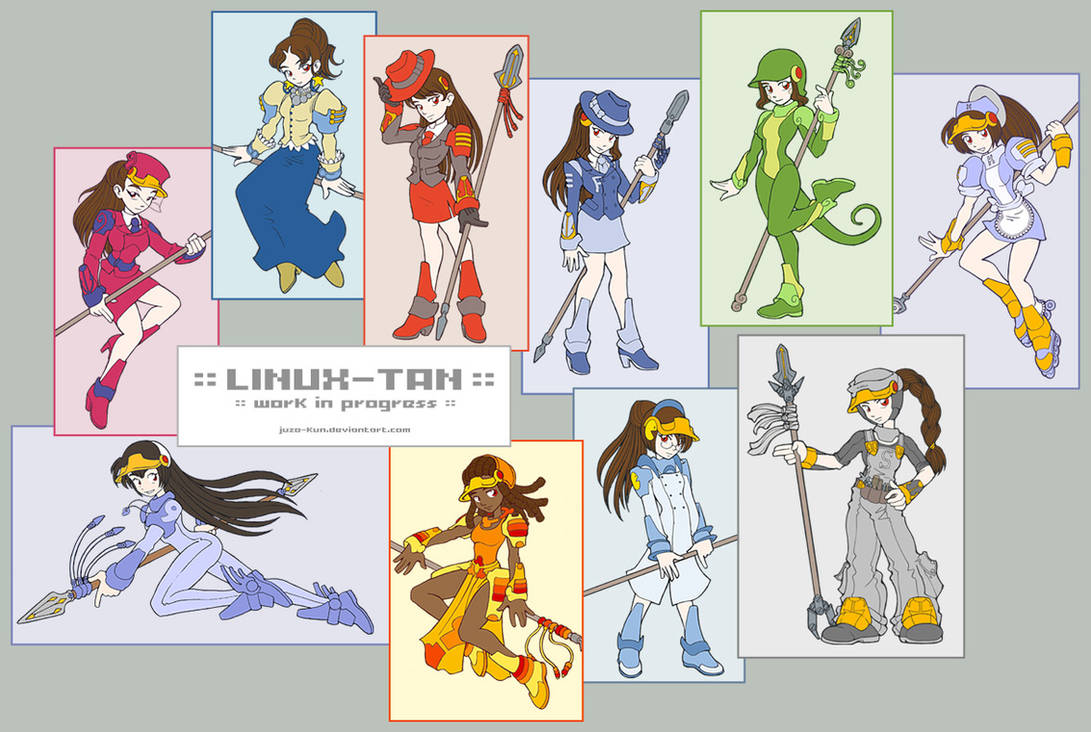 Linux-tan - Lineart by juzo-kun