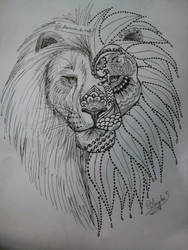 Lion mandala 