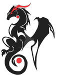 Black Wyvern Tattoo by mani-mas