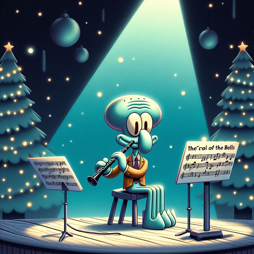 squidward performing carol of the bells by alteregobro on DeviantArt