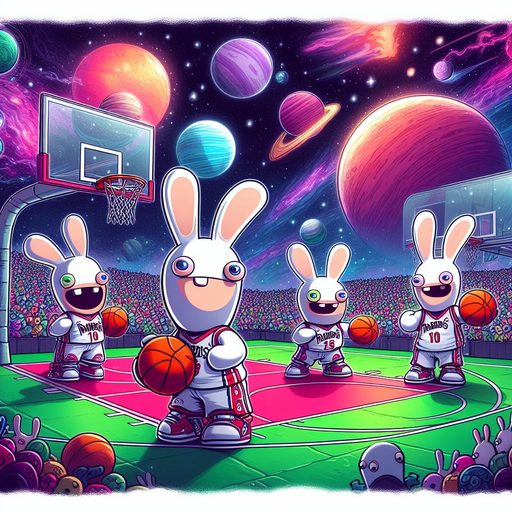 the rabbids playing basketball by alteregobro on DeviantArt