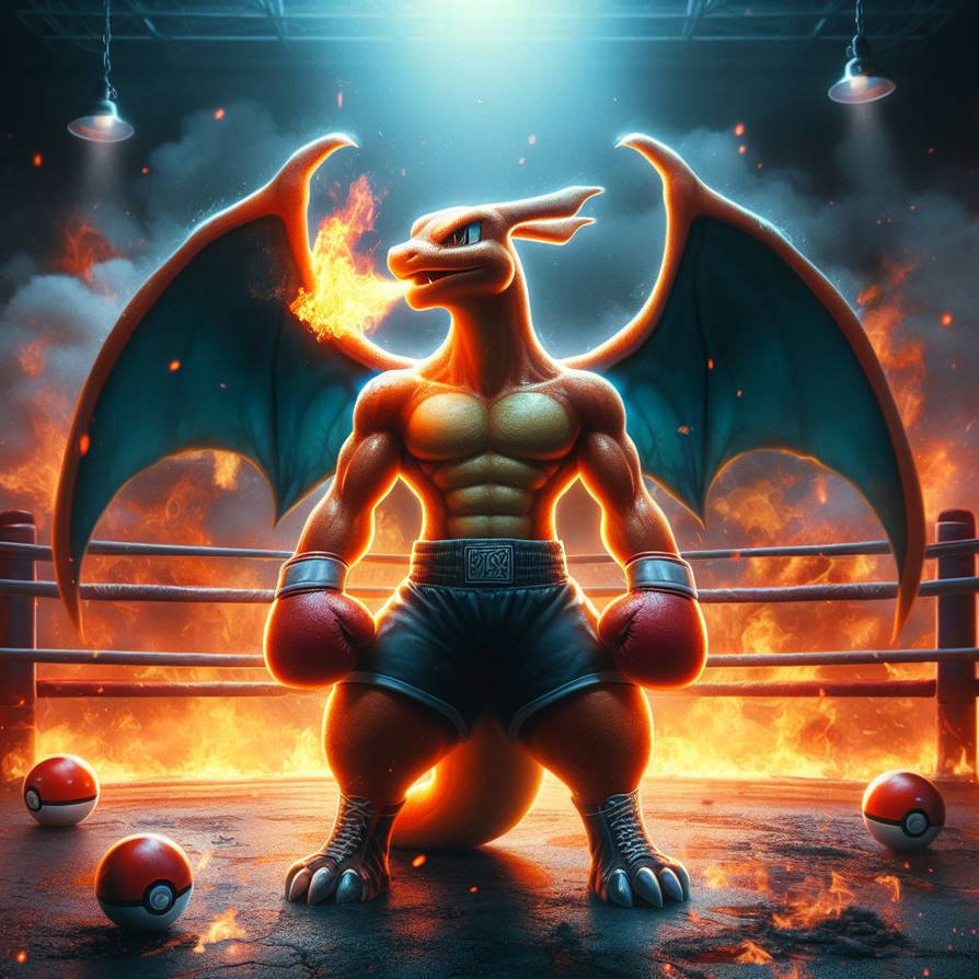 charizard enters the ring by alteregobro on DeviantArt