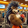 anthro balrog at the gym