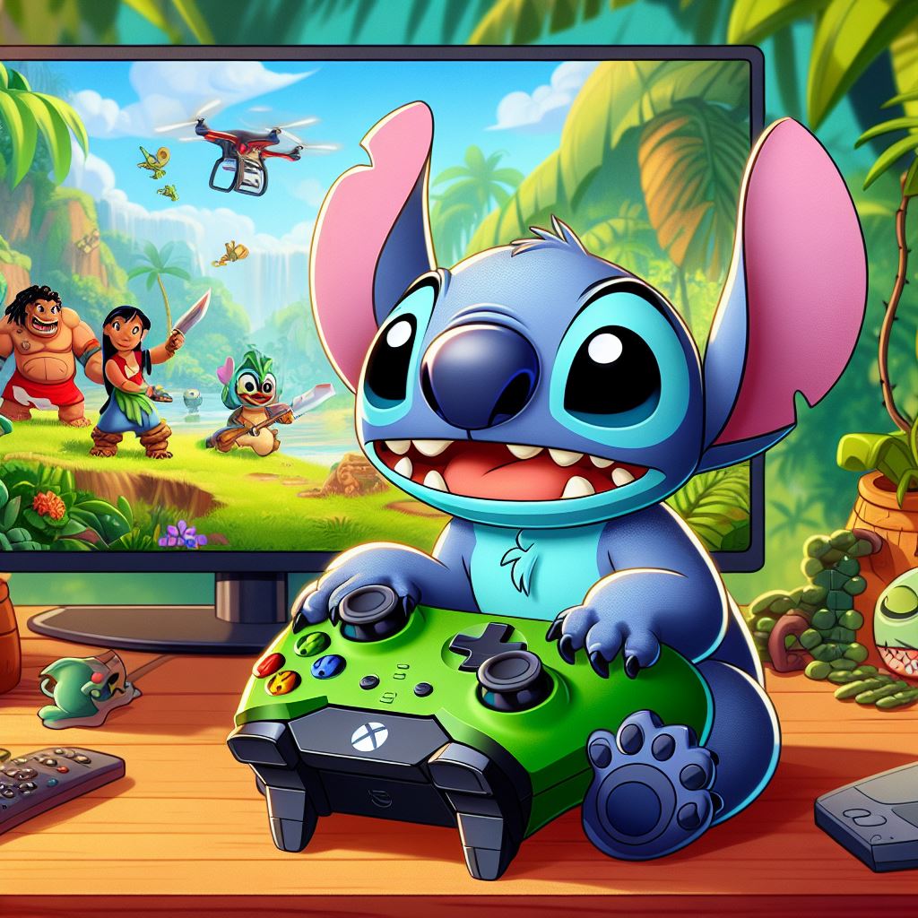 Stitch Xbox Background stitch playing xbox by alteregobro on DeviantArt