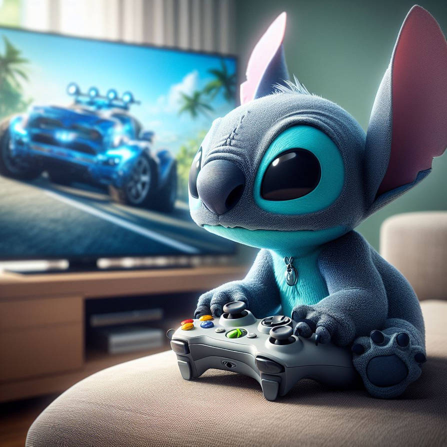 Stitch Xbox Background stitch playing xbox 360 by alteregobro on DeviantArt