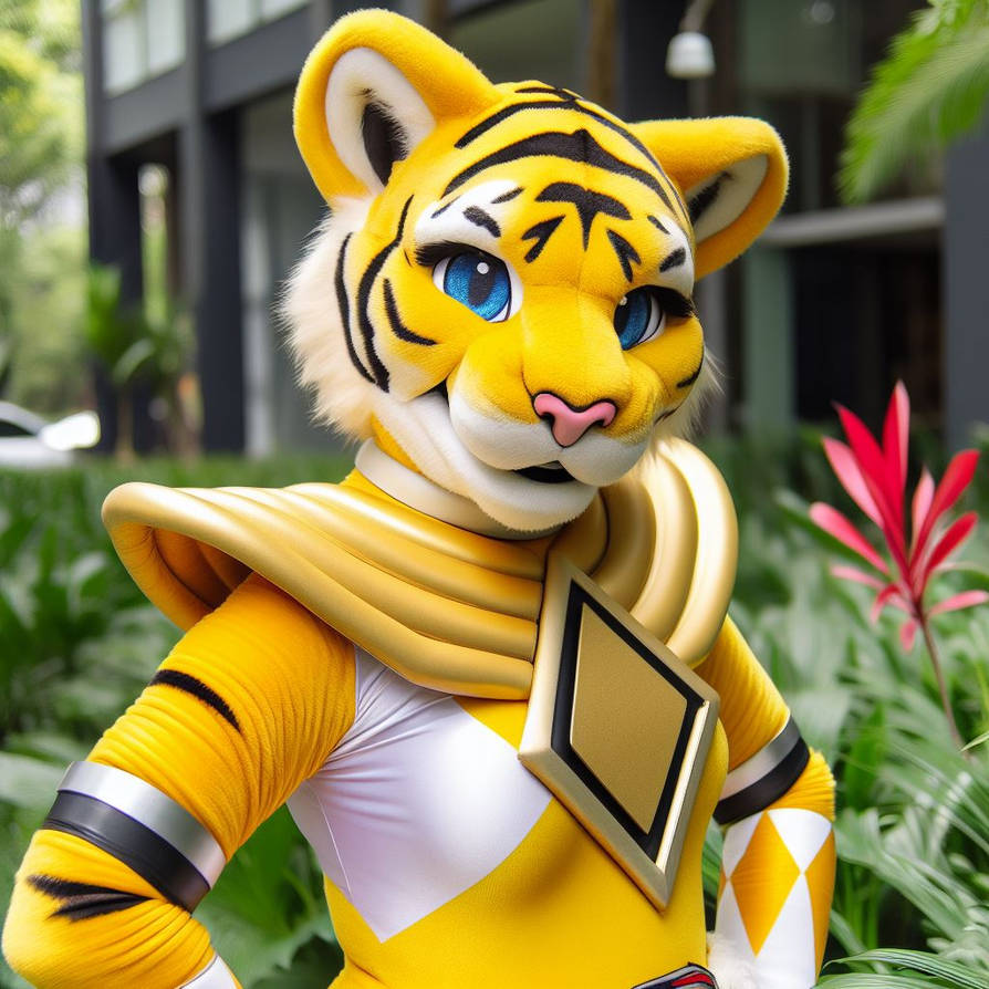 Yellow Ranger Tiger anthro yellow ranger by alteregobro on DeviantArt