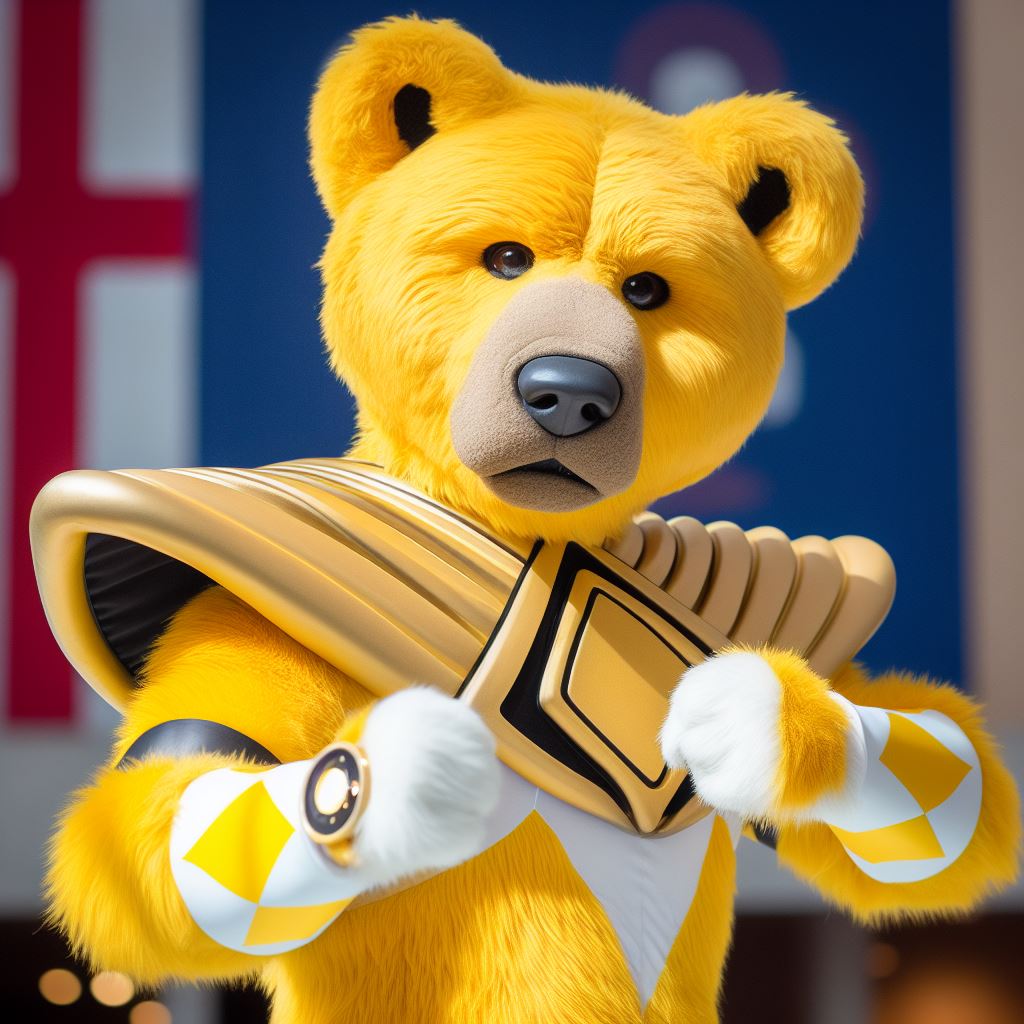 anthro bear yellow ranger by alteregobro on DeviantArt