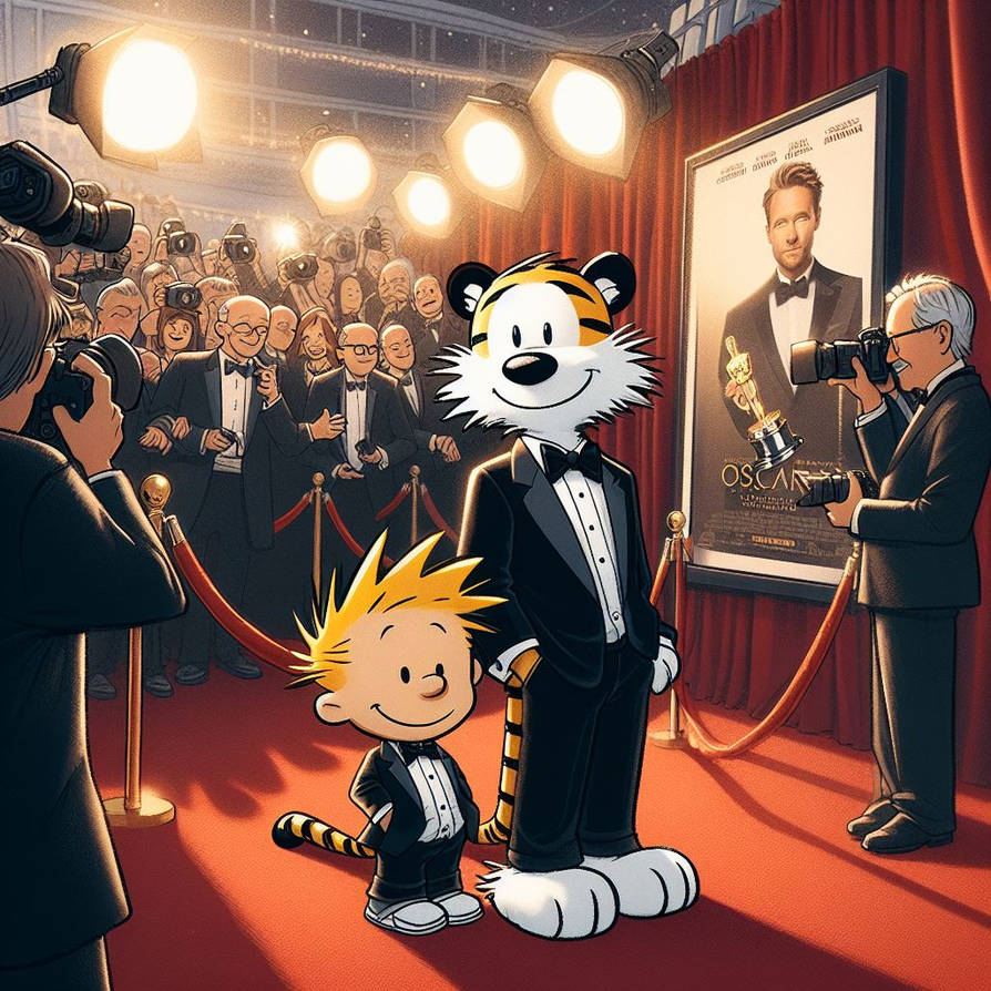 calvin and hobbes at the oscars by alteregobro on DeviantArt
