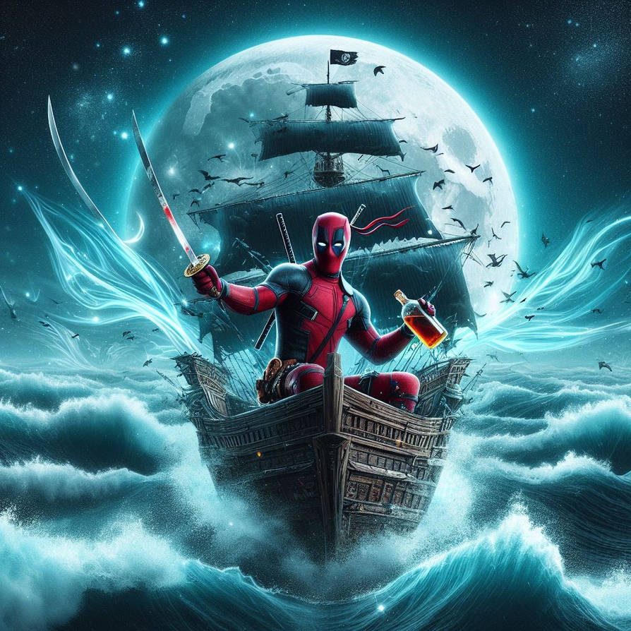 Deadpool Riding A Raptor deadpool riding pirates of the caribbean by alteregobro on DeviantArt