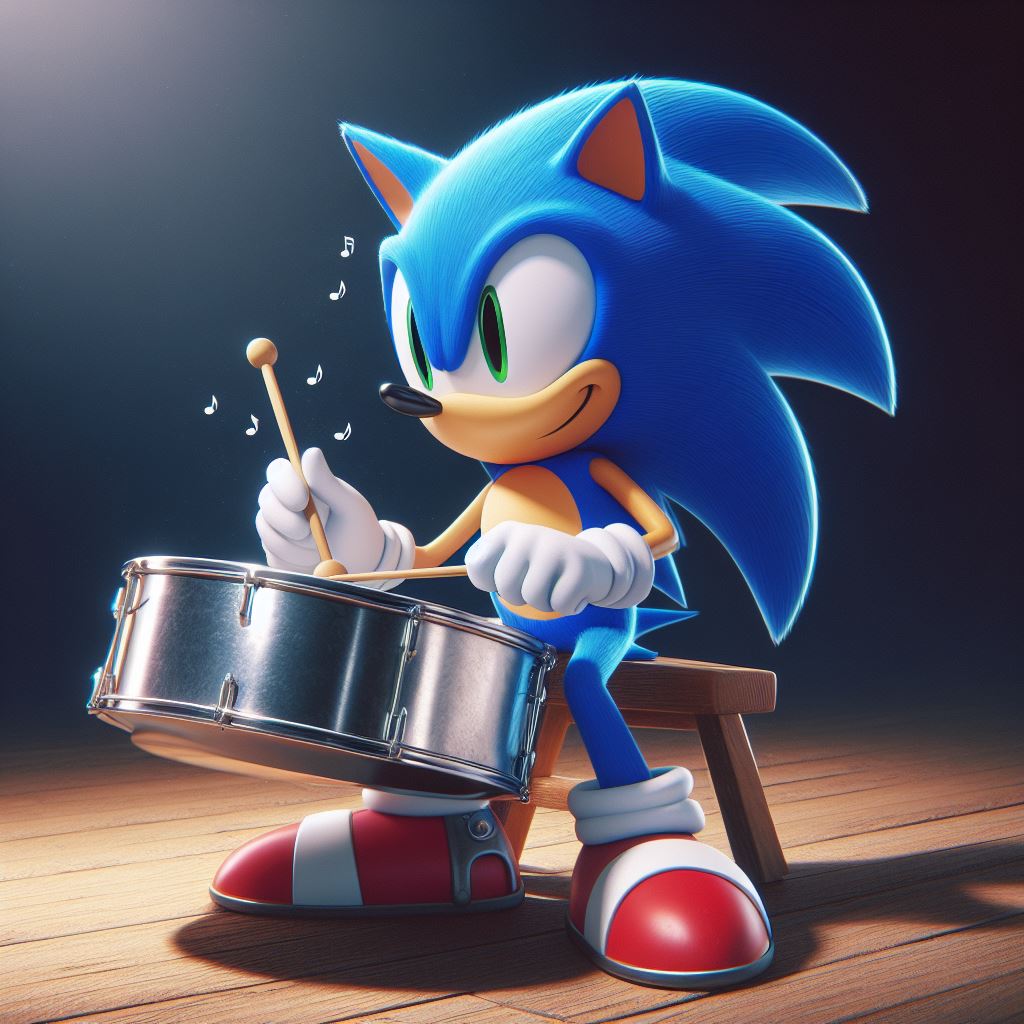 sonic playing the steel drum by alteregobro on DeviantArt