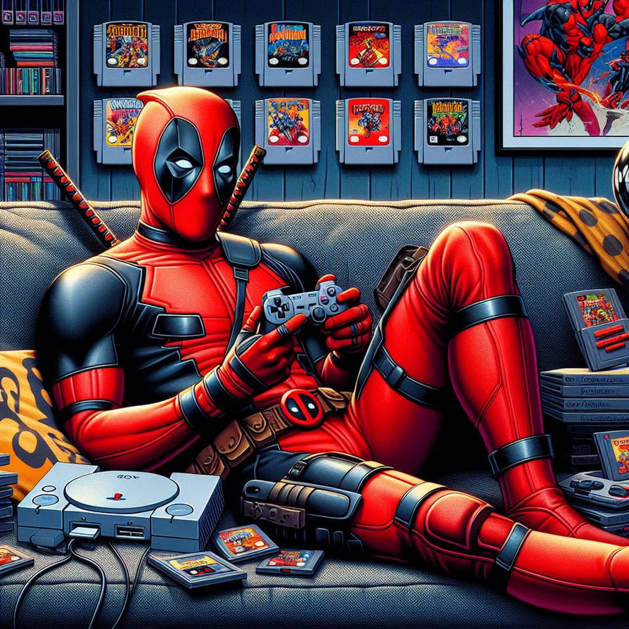 Deadpool Please deadpool playing ps1 by alteregobro on DeviantArt