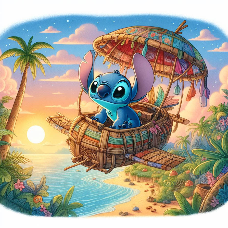 stitch and the flying machine by alteregobro on DeviantArt