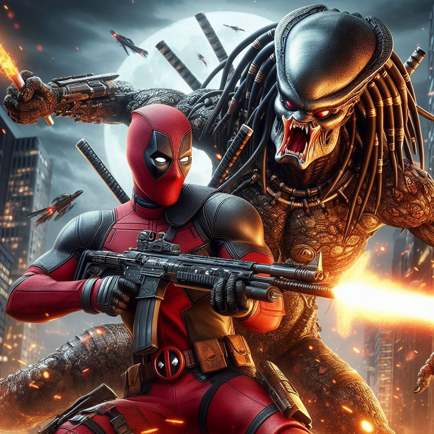 dvp deadpool vs predator by alteregobro on DeviantArt