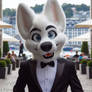 bolt wearing a tuxedo