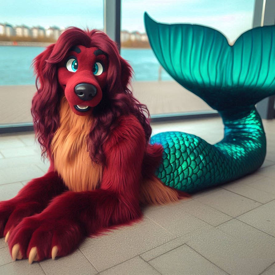 mer-may 2024: mer dog sasha la fluer awaits by alteregobro on DeviantArt