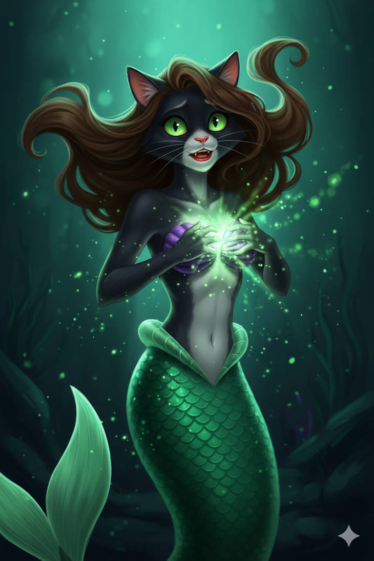 Meryl Cat the little mer cat: singing for the deal by alteregobro on DeviantArt