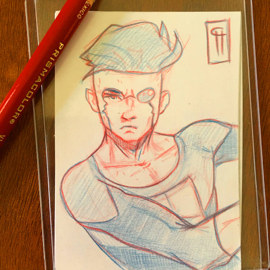 Inescapable Drawing Invincible (sketch card) by sketchy-chris on DeviantArt